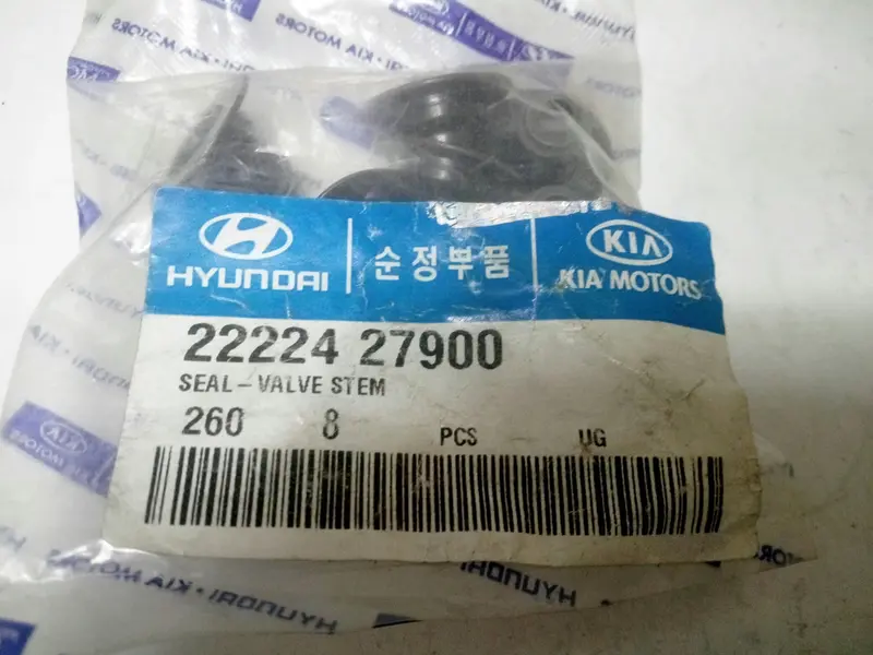 2222427900 Genuine Valve Stem Seal 8Pcs For Hyundai Santafe, Tucson, Trajet, Grandeur, Kia Carens, Sportage, Lotze, #M 1