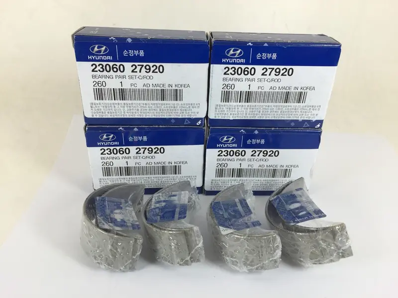 2306027920 2306027930 Genuine Crankshaft Bearing Pair 4 Set For Hyundai Tucson, Santafe, Grandeut Tg, Sonata Nf, Kia New Sportage, Grand Carnival, Sorento,Lotze,Carens, 2306027930 2306027900 1