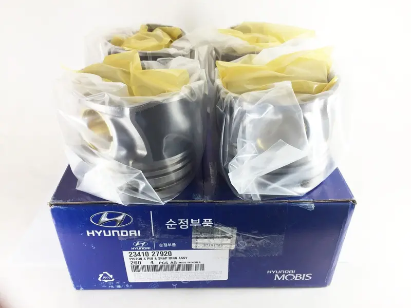 2341027920 Genuine Piston & Pin 4 Set For Hyundai Santafe, Tucson, Trajet Xg 1