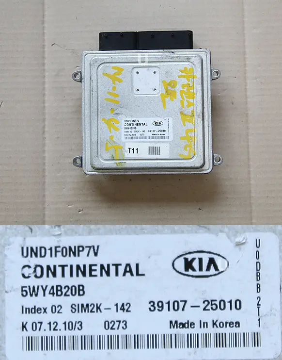 3910725010 Used Ecu (Electronic Control Unit) For Kia Carens 1