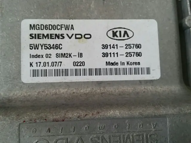 3911125760 3914125760 Used Ecu(Electronvic Control Unit) For Kia Lotze 1