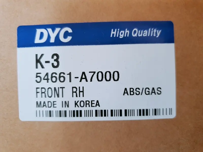 54661A7000 Dyc Front Shock Absorber, Rh For Kia K3, Korea Origin 1