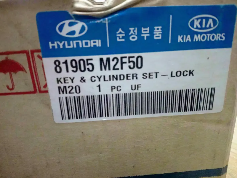 81905M2f50 Genuine Lock Key & Cylinder Set For Hyundai Santamo, #Sd 1