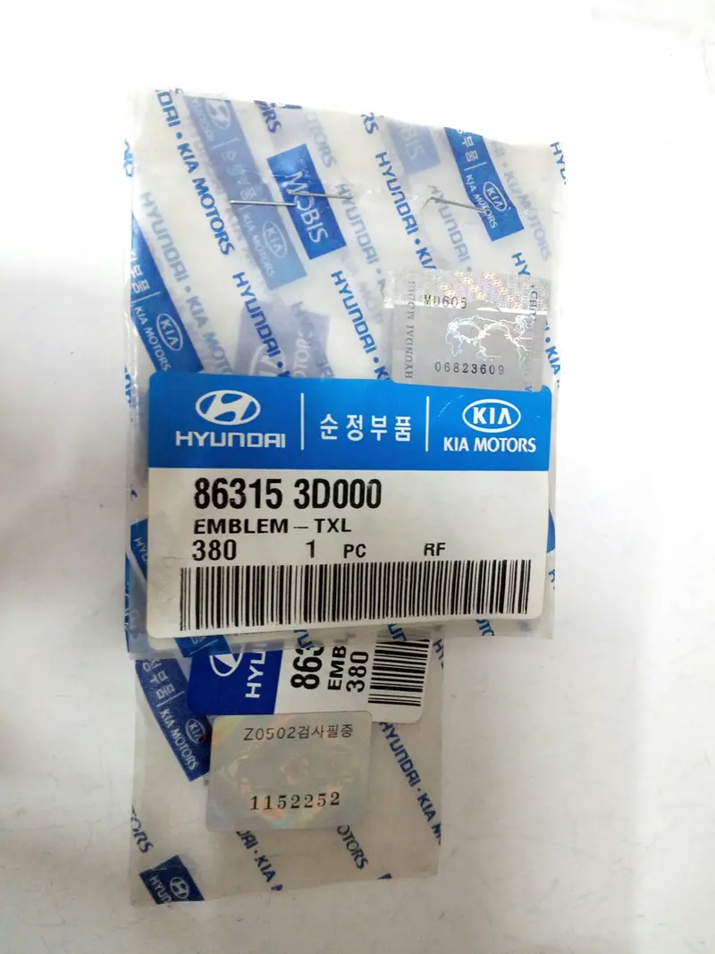863153D000 Genuine Txl Emblem For Hyundai Sonata Ef, #D 1