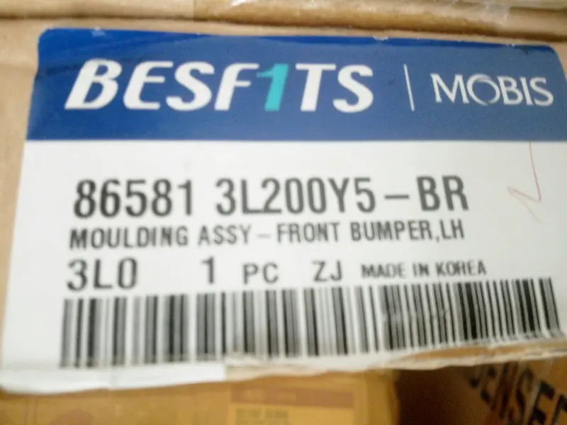 865813L200y5 Genuine Front Bumper Lh Moulding For Hyundai Grandeur Tg, #Ssa-6 1