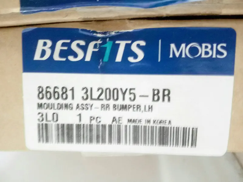 866813L200y5 Genuine Rear Bpr Rh Moulding For Hyundai Grandeur Tg, *B-Up 1