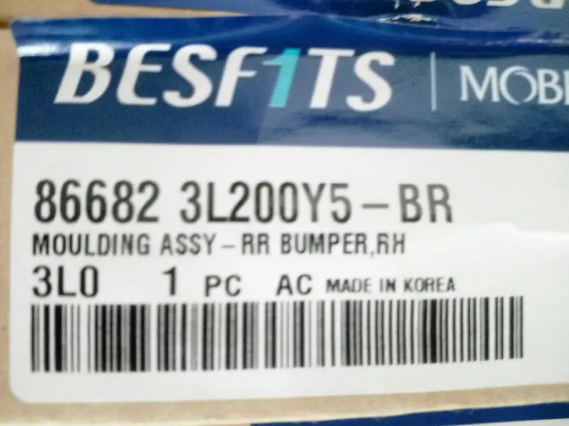 866823L200y5 Genuine Rear Bpr Rh Moulding For Hyundai Grandeur Tg, *B-Up 1