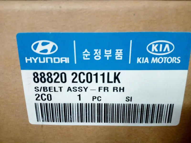 888202C011lk Genuine Front Rh Seat Belt For Hyundai Tuscani, #Ssa-2 1