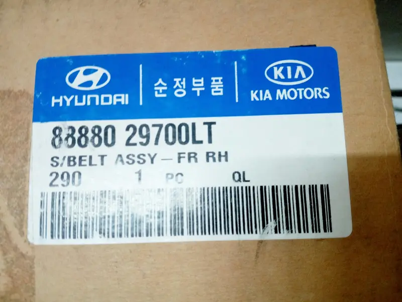 8888029700Lt Genuine Front Rh Seat Belt For Hyundai Avante 1995~2000, #Ssa-2 1