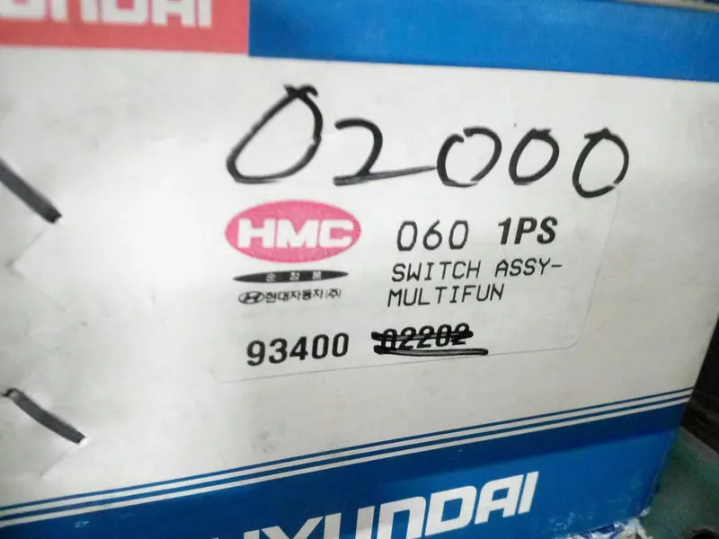 9340002000 Genuine Multifunction Switch For Hyundai Atoz, #Sd 1