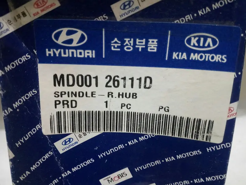 Md00126111d Genuine Rear Hub Rh Spindle For Kia Pride, #T 1