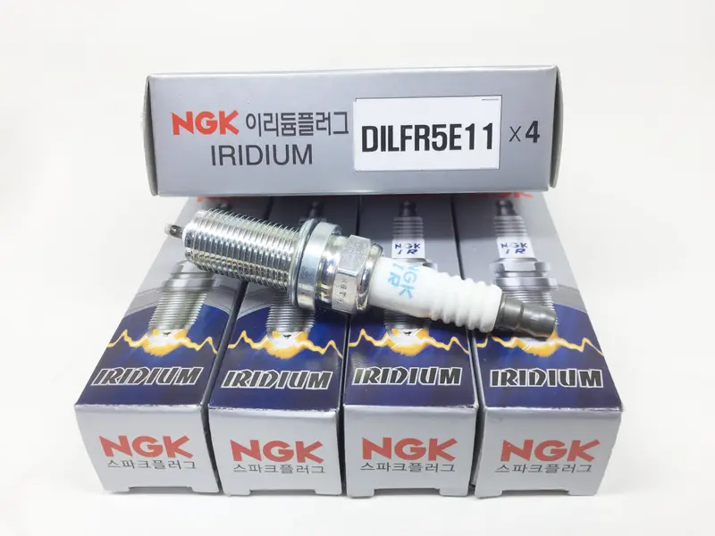 Ngk Dilfr5e11 Iridium Spark Plug Set(4Pcs) For Santafe, Sonata Yf, Sonata Nf, Grandeur Tg,K7, Lotze, 1884511160 1