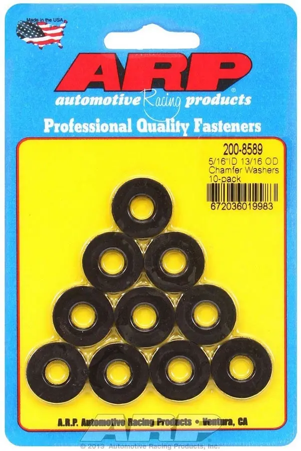 Arp 200-8589 Black Anodized Washers – 5/16" Id × 13/16" Od (Pack Of 10) 1