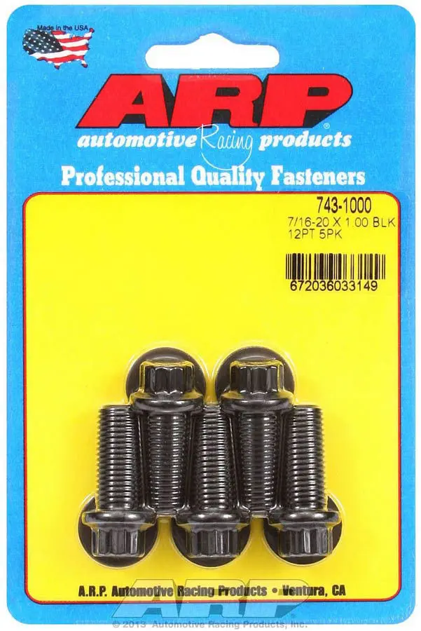 Arp 743-1000 12-Point Bolt Kit – Five 7/16-20 × 1-Inch Fasteners 1