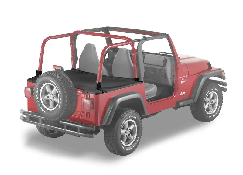 Bestop 90011-15 Duster Deck Cover – Black Denim Fabric, Fits 1997–2002 Jeep Wrangler Tj 1