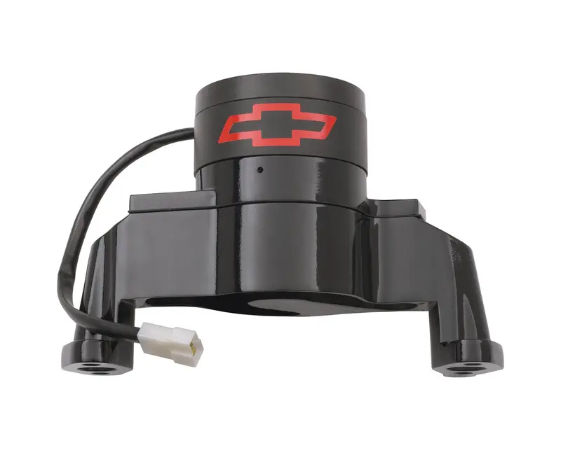 Chevrolet Performance 141-651 Electric Water Pump – Black Aluminum Housing With Bowtie Emblem 1
