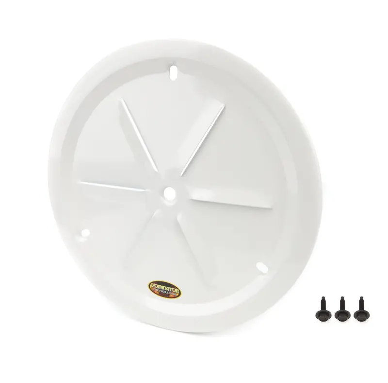 Dominator Race Products 1031-B-Wh 15-Inch Aluminum Louvered Wheel Cover – White 1