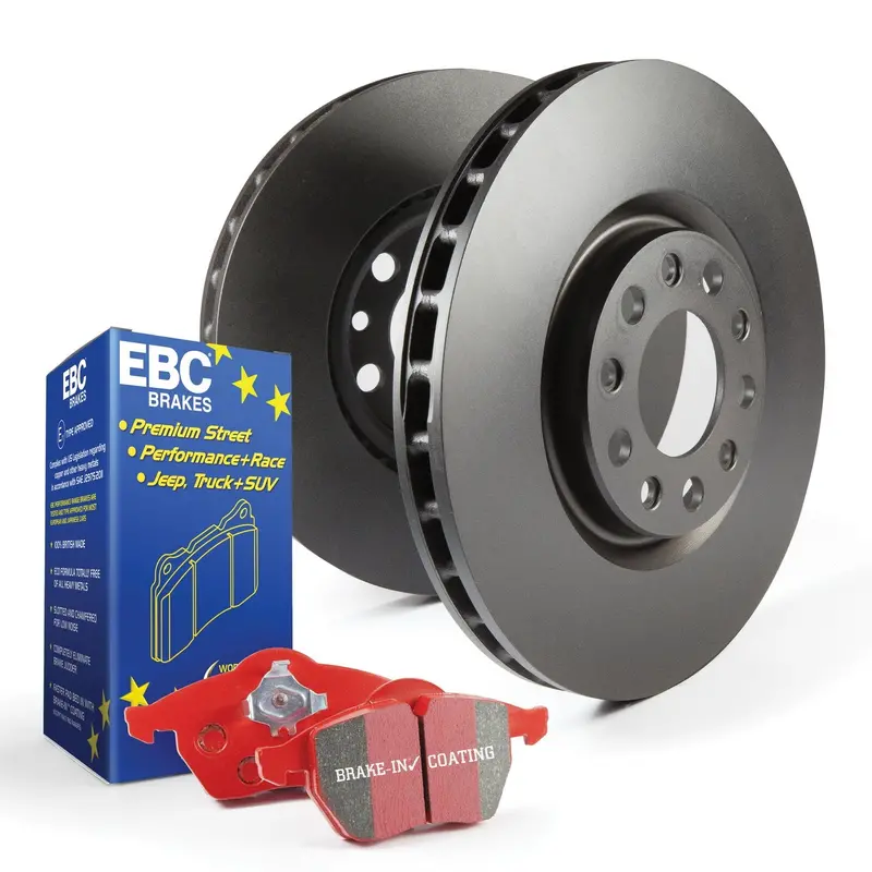 Ebc Brakes S12Kf1835 High-Performance Brake Kit – Redstuff Pads + Rk Drilled & Slotted Rotors 1