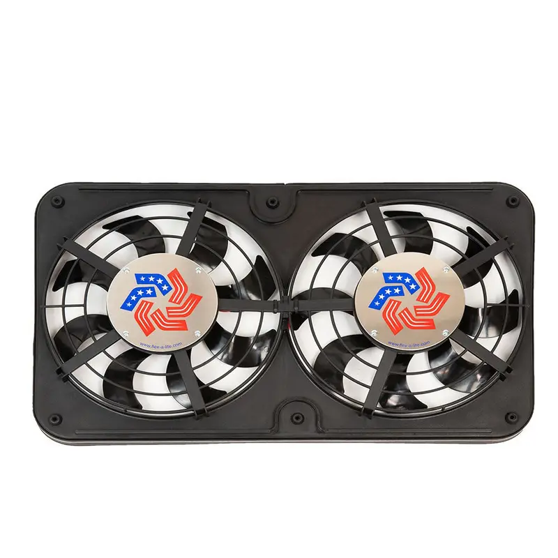 Flex-A-Lite 104308 Dual Low-Profile 12.125-Inch Puller Fans With Integrated Controller 1