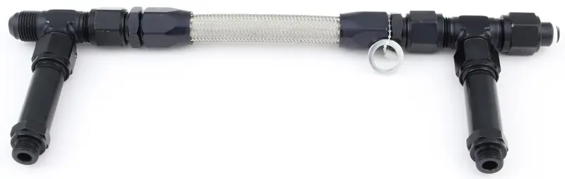 Fragola 920007-Bl #8 Black Fuel Line Kit With Dual-Inlet Demon Regulator (9/16"-24) 1