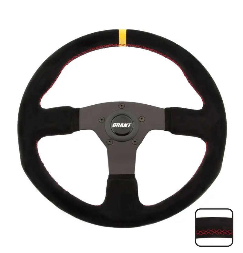 Grant 8547 Suede-Series Steering Wheel – 15-Inch Diameter With 3-Spoke Design 1