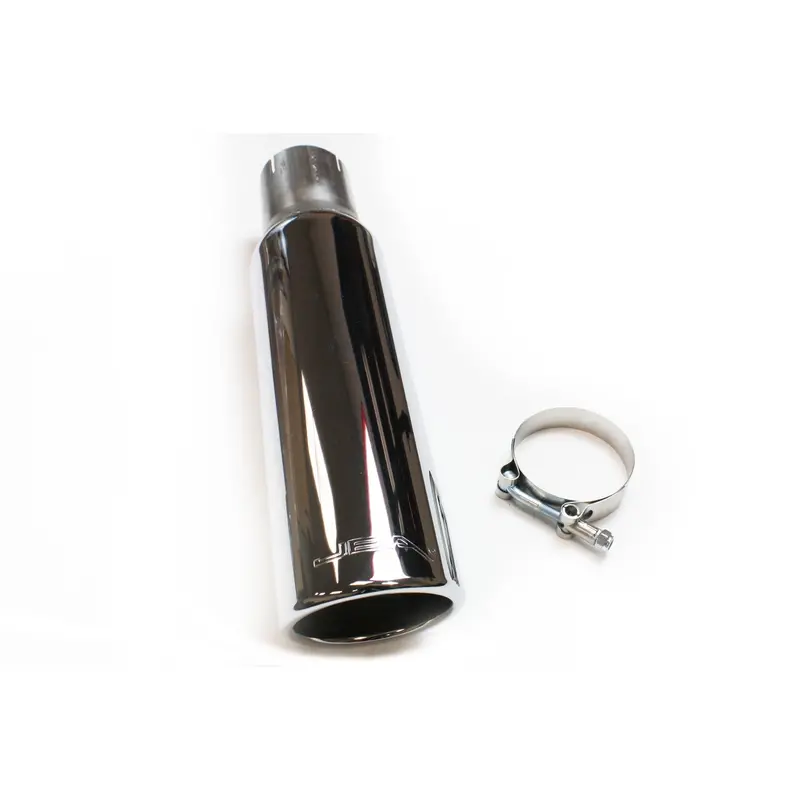Jba Racing Double-Wall Stainless Steel Exhaust Header – 2.5" X 3.5" X 15" With Polished Chrome Tip 1