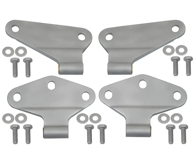 Kentrol 4-Piece Bare Grey Door Hinge Kit For 2007–2018 Jeep Wrangler Jk (2-Door) 1