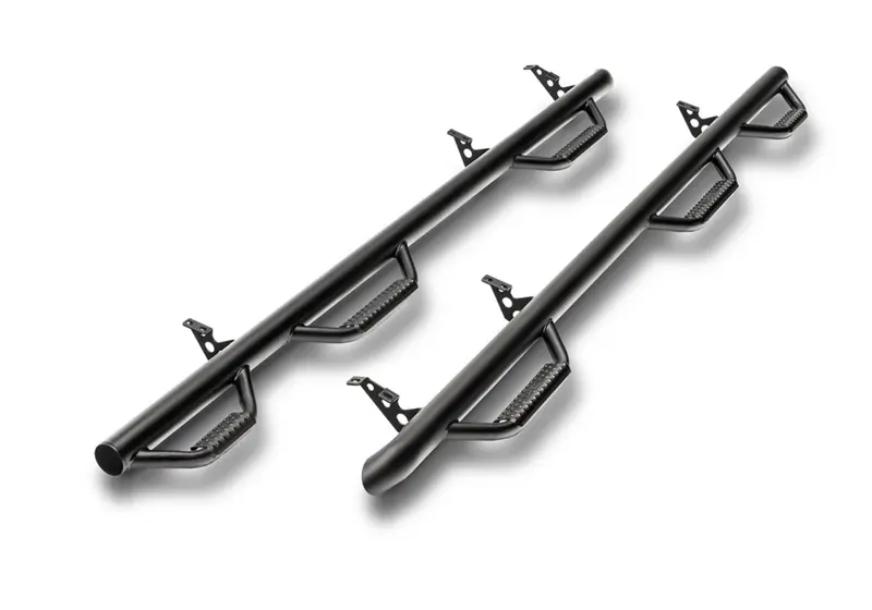 N-Fab C07105Cc-6-Tx Nerf Step Kit – 3-Step, Wheel-To-Wheel W/Bed Access, Fits 2007–2010 Silverado/Sierra Hd Crew Cab (6'6" Bed), Texas Black 1