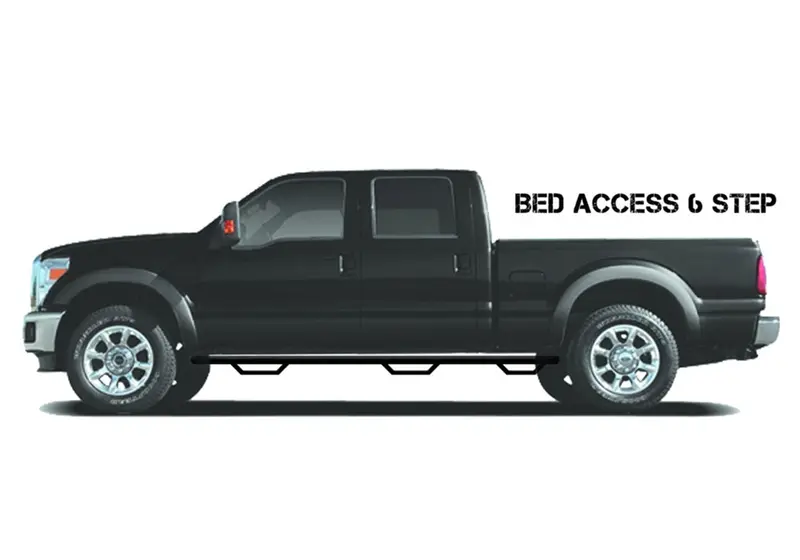 N-Fab Nerf Step System – F9995Qc-6-Tx, 3-Step Side Bars With Bed Access, Fits 99–16 Ford F250/F350 Supercab Srw (6'9" Bed) 1