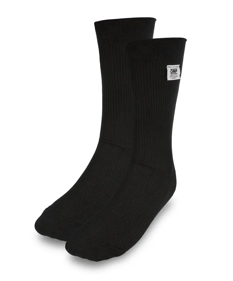 Omp Racing Nomex Fia-Certified Racing Socks – Black, Size Large, Flame-Resistant Driving Footwear Accessory 1