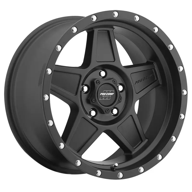 Pro Comp 5035-8973 Predator Alloy Wheel – 18X9 Inches, 5X5 Bolt Pattern, 5-Inch Backspace, Satin Black Finish 1