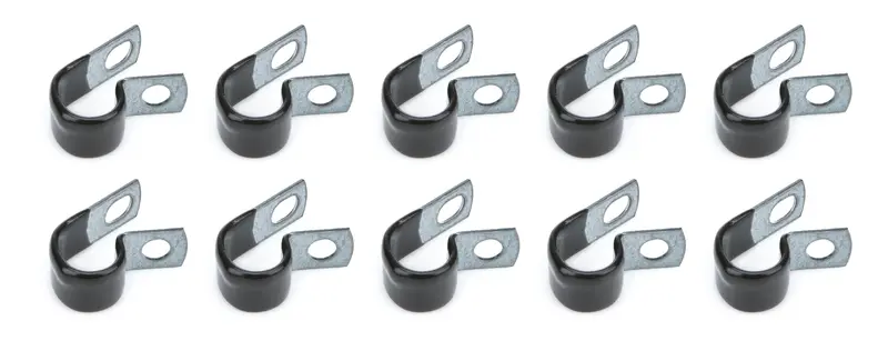 Quickcar Aluminum Fuel Line Clamps – 1/2-Inch Diameter, Pack Of 10 Lightweight Mounting Hardware 1