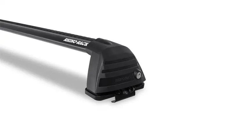Rhino-Rack Vortex Roc25 Flush-Mount Roof Rack – Dual Black Bars, Adjustable Fit 1