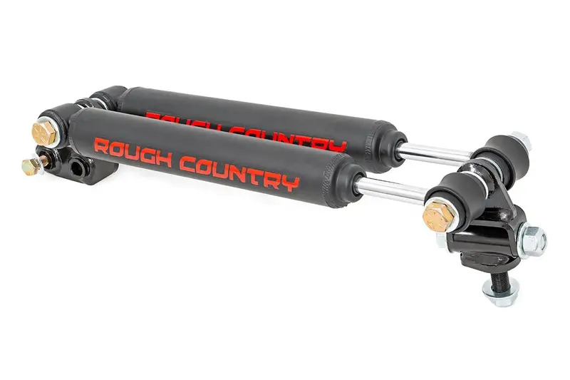 Rough Country Dual Steering Stabilizer Kit – Compatible With Jeep Tj, Xj, And Mj Models (1984–2006) 1