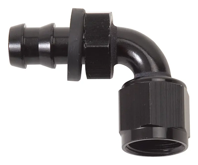 Russell Twist-Lok 90-Degree Hose End – Black, -04An Fitting 1