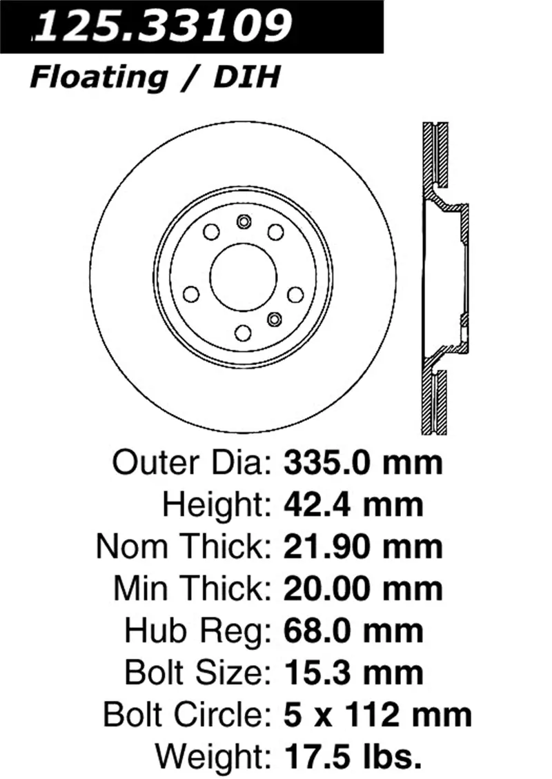 Stoptech Cryostop Premium High-Carbon Rear Brake Rotors (Model 125.33109Cry) 1