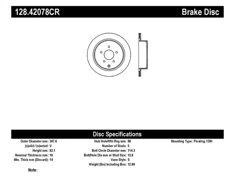 Stoptech Sport Cryo-Treated Rear Right Brake Rotor – Drilled Surface 1