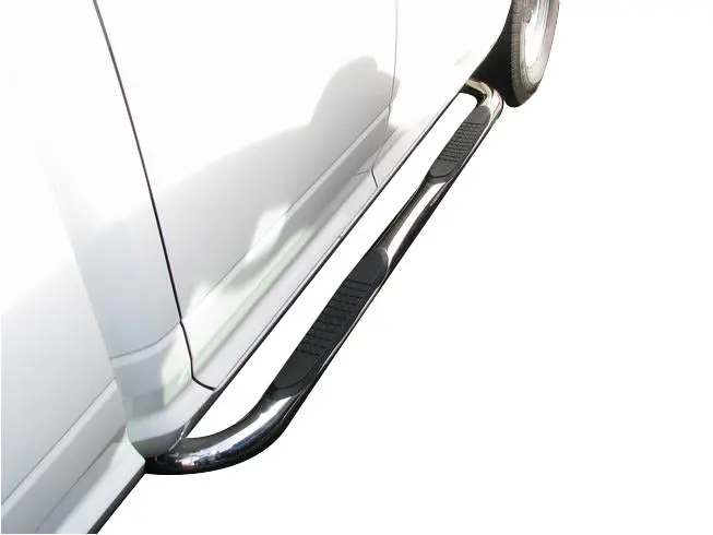 Trailfx Stainless Steel Rocker Panel Guard – 3-Inch Round Bent Tube With Plastic End Caps 1