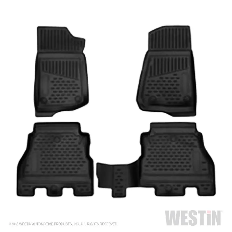 Westin Profile Floor Liners – 4-Piece Black Set For Front And Rear Cab Areas 1